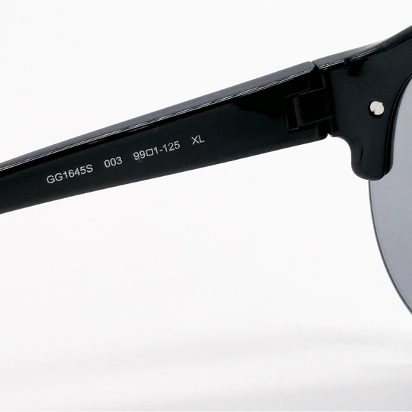 NEW GG1645S 003 GUCCI SHIELD BLACK SILVER UNISEX SUNGLASSES GG 1645S 003 EYEWEAR - Picture 7 of 9